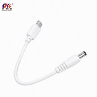 5,5x2,5mm Stecker auf USB Typ C DC-Stromkabel Kupferleiter PVC 22AWG 24AWG 12V Router CCTV-Kamera LED-Streifen Verlängerungskabel