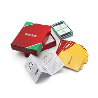 Nouveaux produits différents plateau de jeu de conception avant jeux de société personnalisés ensemble jeu de cartes de question avec boîte à couvercle supérieur