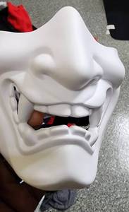 戦術用オートバイヘルメットゴーグルマウスカバー屋外保護スカル防風マスクハーフフェイス悪魔マスク - Product Image 4
