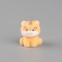 Speciale Aanbieding Gevlokte Boomdierhars Autohanger Dieren Hars Ambachten Gevlokte 3D Dieren Hars Charms voor Decoratie