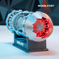 Nikolatoy J-35A Fighter Jet Engine Model Hard-Core Black Technology Toy pour hommes Hobby Display Case