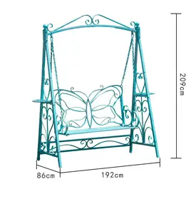 Hot Selling Outdoor Metal Antique Butterfly Porch Patio Garden Swing