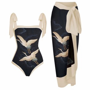 <span class=keywords><strong>Maillot</strong></span> <span class=keywords><strong>de</strong></span> <span class=keywords><strong>bain</strong></span> une pièce conservateur imprimé floral avec tissu élastique ajustable en Spandex/Polyester – Ensemble robe <span class=keywords><strong>de</strong></span> plage - Product Image 3