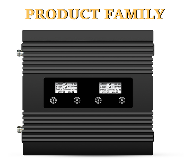 ATNJ 2G 3G 4G booster tri band 900/1800/2100MHz phone signal booster repeater with two LCD display