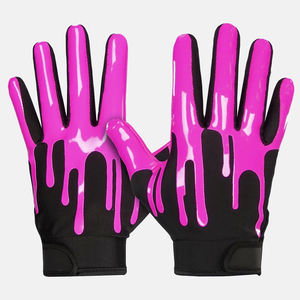 Guantes de receptor de fútbol americano impresos personalizados de alta calidad Último estilo Impermeable Cuero sintético Oferta superior - Product Image 4