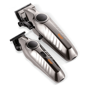 Juego de Cortapelos Profesional RAF R.496, Kit de Afeitado Inalámbrico para Hombre, Recortadora Eléctrica para Barberos, <span class=keywords><strong>Afeitadora</strong></span> Recargable con Cuchilla en T - Product Image 2