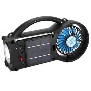 FP 122 S FP-122-S FEPE Solar recargable de luz Led multifunción Fm BT Fan Radio