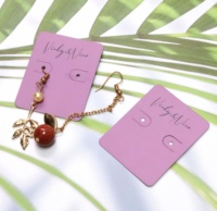 Cartes d'emballage à impression de logo de marque personnalisée pour boucles d'oreilles de luxe finition mate présentoir de porte-cartes de bijoux