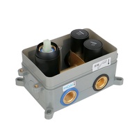 Mitigeur de douche thermostatique encastré chaud/froid avec inverseur, mitigeur de douche de bain encastré mural à jet de pluie rond ou carré