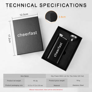 Botella de Metal de Bolsillo a <span class=keywords><strong>Precio</strong></span> Descuento, Botella Hermética con Tapa de Rosca a Prueba de Fugas para Licor y <span class=keywords><strong>Whisky</strong></span> - Product Image 3
