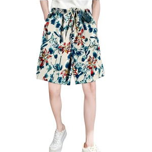 <span class=keywords><strong>Pantalones</strong></span> <span class=keywords><strong>Cortos</strong></span> <span class=keywords><strong>de</strong></span> Playa Casuales <span class=keywords><strong>de</strong></span> <span class=keywords><strong>Lino</strong></span> y Algodón para <span class=keywords><strong>Hombre</strong></span>, Estilo Étnico Dai, Corte Holgado, para Surf, Deportes Acuáticos y Uso en Casa - Product Image 5