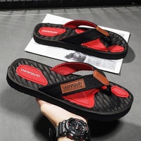 Tongs d'été tendance pour hommes, antidérapantes, à semelle souple en caoutchouc, chaussures de plage décontractées, inspirées des célébrités d'Internet, pantoufles de sport d'extérieur