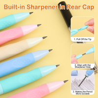 Crayon mécanique orthopédique de 2,0 mm, résistant aux bris, avec grip souple et corps triangulaire, idéal pour la pratique de l'écriture des étudiants