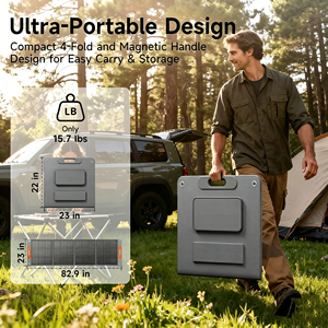 แผงโซลาร์เซลล์พับได้แบบพกพา 200W ประสิทธิภาพสูง 24% ใช้วัสดุ ETFE ชาร์จไฟได้ 60W พร้อมพอร์ต Type-C QC3.0 MC4 Output ระดับกันน้ำ IP65 - Product Image 2