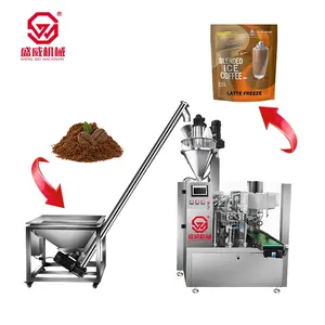 Shengwei tas Daypack otomatis, mesin kemasan bubuk kopi instan 50g 100g 500g