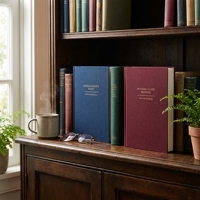 Service d'impression de livres de luxe entièrement personnalisés, reliure cartonnée, estampage à chaud doré, papier couché offset, couleur personnalisée
