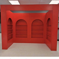 Support mural arqué en PVC blanc personnalisé pour présentoir de stand, idéal pour décorations d'événements et expositions