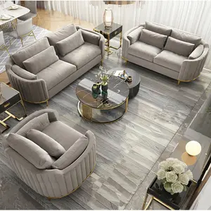 Unterstützung von individuellen neuen italienischen Dubai-Luxus-Sets wohnzimmer-Sofa-Set Möbel Heim kurve Kommode Sofa 1+2+3 Sets