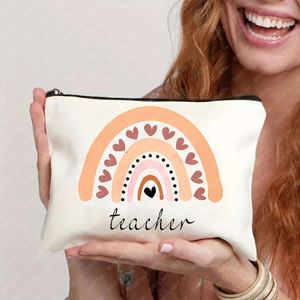 Trousse de Maquillage de Voyage en Toile Grande Taille à Motif Dessin Animé, Fermeture Éclair Tendance, Inspirante et Chrétienne - Product Image 2