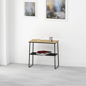 Table <span class=keywords><strong>console</strong></span> moderne minimaliste en bois et métal, mobilier de luxe pour salon, durable, facile à nettoyer, entrée, chambre, salle à manger, hôtel, villa - Product Image 3
