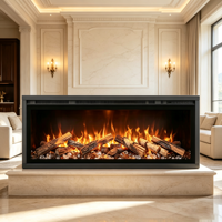 Cheminée électrique murale LED 1000 mm en promotion, effet de flamme 13 couleurs, télécommande, économe en énergie pour usage domestique