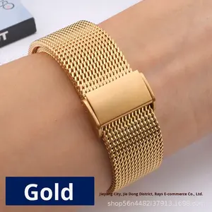 Correa de Reloj de Metal de Acero Inoxidable de Lujo Milan 06 Line, Transpirable, de 22 mm, Compatible con Apple, Samsung Watch3, <span class=keywords><strong>Huawei</strong></span> <span class=keywords><strong>Gt3</strong></span> <span class=keywords><strong>Smart</strong></span> - Product Image 5