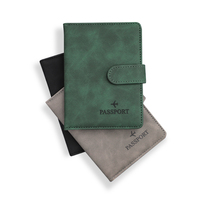 Porta Pasaportes Magnético de Cuero PU DEM ODM con Ranuras para Tarjetas y Ranuras para Tarjetas SIM, Funda Multifuncional para Pasaportes, Regalo para Viajes de Negocios