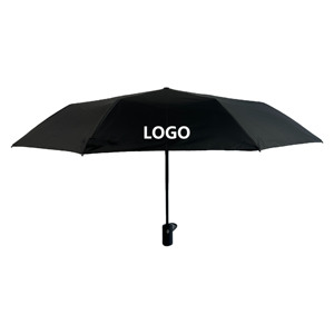 Parapluie publicitaire rétractable à 3 volets, entièrement automatique, personnalisé, 8 baleines, protection solaire, en tissu pongé - Product Image 4
