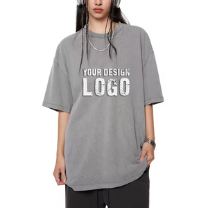 Camiseta de Mujer de Algodón de Alta Calidad, 270g, Estilo Vintage Lavado, Personalizada con Estampado, Manga Corta, Hombros Caídos - Product Image 1