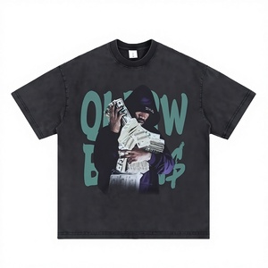 เสื้อยืดแฟชั่นใหม่ OEM สกรีนโลโก้ตามสั่ง พิมพ์ลายดิจิทัล ผ้าฝ้าย 100% ระบายอากาศได้ดี ทรงโอเวอร์ไซส์ สไตล์ลำลอง - Product Image 2