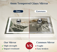 Miroir de salle de bain intelligent à LED de conception nouvelle, miroirs de salle de bain à LED avec éclairage