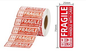 <strong>Fragile</strong>/handle With Care Label <strong>Fragile</strong> Shipping Label Warning Shipping <strong>Fragile</strong> Private Label Adhesive - Product Image 5