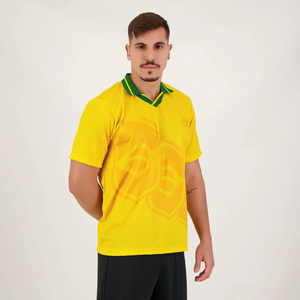 Custom <span class=keywords><strong>Brasil</strong></span> Maillots Fútbol Chemises Masculinas y Tops <span class=keywords><strong>De</strong></span> Futbol Personalizzabili Vintage Fútbol Camisetas Jersey - Product Image 1