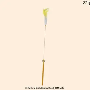 Bâtonnet à plumes créatif pour <span class=keywords><strong>chat</strong></span>, jouet interactif, durable, soulagement de l'ennui, fournitures pour animaux de compagnie, bâtonnet de stimulation pour chaton, jouet de jeu - Product Image 6