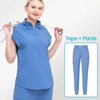 Ensemble de tenue médicale tricotée élastique pour hommes - Anti-plis, respirant, écologique, uniforme d'hôpital pour médecins, OEM