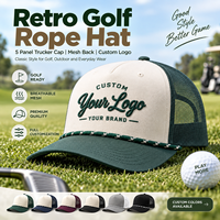 Casquette Trucker 112FPR Rétro Golf en Corde, 5 Panneaux, Dos en Maille, Réglable, Snapback, Broderie Personnalisée, Vente en Gros