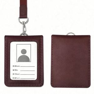 Custom PU Leather Slim Business <b>Card</b> ID <b>Card</b> <b>Holder</b> with Lanyard 3 in Size Fashion Style - Product Image 6