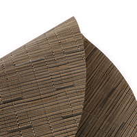 Tapis de table ovale en PVC Ychon, résistant à la chaleur, antidérapant, design bambou artificiel, pour la maison et l'hôtel