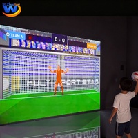 Jeux sportifs interactifs muraux multi-balles virtuels avec projecteur ou écran LED pour jeu de réaction de lancer de balles en intérieur