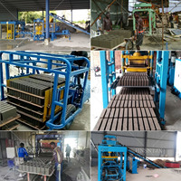 Machine à fabriquer des briques en ciment semi-automatique hydraulique économique QT4-35A en Ouganda, machine à briques de terre