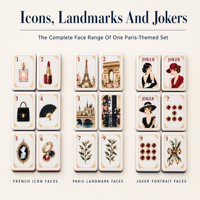 Tuiles de Mahjong de luxe françaises à motif rose et parfum, tuiles de Mahjong américaines personnalisées pour jeu de table pour adultes