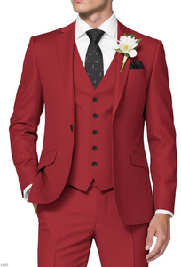 Gilet <span class=keywords><strong>Blazer</strong></span> formale antirughe per matrimonio completo 3 pezzi da uomo - Product Image 6