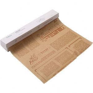 Papier d'emballage alimentaire imprimé sur mesure, résistant à la graisse, avec logo, pour sandwichs, burgers et burritos, usage en boulangerie 2026, papier de cuisson - Product Image 3
