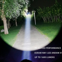 Lampe torche tactique longue portée en alliage d'aluminium, LED, USB, 1000 lumens, rechargeable, étanche IP68, portée du faisceau 300-400 m