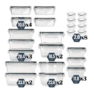 HYRI Juego <span class=keywords><strong>de</strong></span> 24 Recipientes <span class=keywords><strong>de</strong></span> Almacenamiento <span class=keywords><strong>de</strong></span> Plástico para Alimentos, Contenedores Sellados <span class=keywords><strong>con</strong></span> <span class=keywords><strong>Tapa</strong></span> Resistente sin BPA, <span class=keywords><strong>Organizadores</strong></span> Transparentes para Cocina - Product Image 2