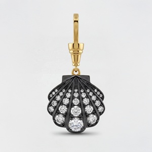 Pendentif en argent sterling 925 plaqué or 18 carats avec zircon cubique - Product Image 1