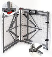Table de Camping Pliante 120X60X74 cm avec Poignée de Transport Table de Fête Table de Bière