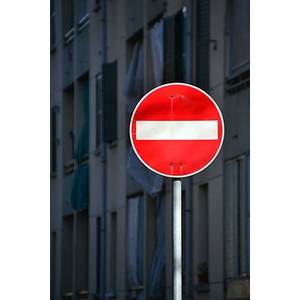 มะเดื่อป้ายถนนเครื่องมือหมุนเส้นผ่านศูนย์กลาง60ซม. 47 'ไม่มีทาง' - Product Image 2