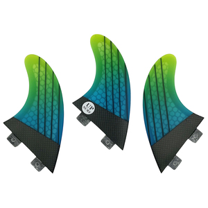 Aletas de Surf UPSURF <span class=keywords><strong>FCS</strong></span>/FCS2/FUTRUE, Nuevo Diseño Degradado, Aletas de Surf de Fibra de Carbono Honeycomb para Deportes Acuáticos - Product Image 4