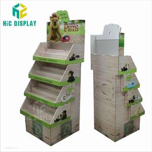 Benutzer definierte recycelte Tiernahrung Produkt Pappe Display Rack für <span class=keywords><strong>Pet</strong></span> Care Store Werbung und Werbung - Product Image 1